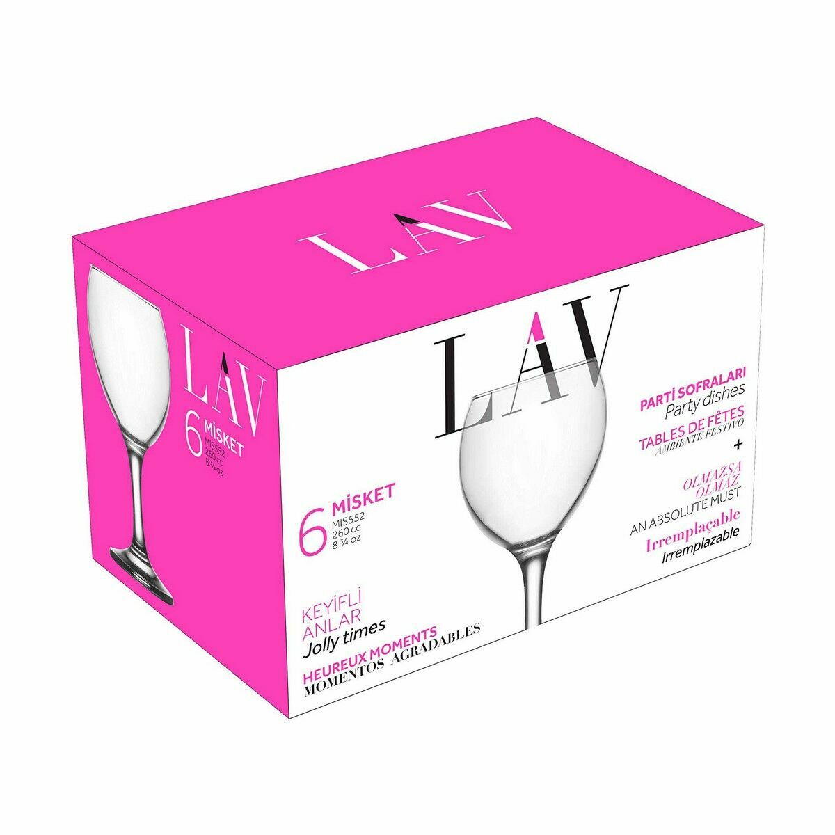 Set of cups Inde Misket 260 ml 6 Pieces (4 Units)